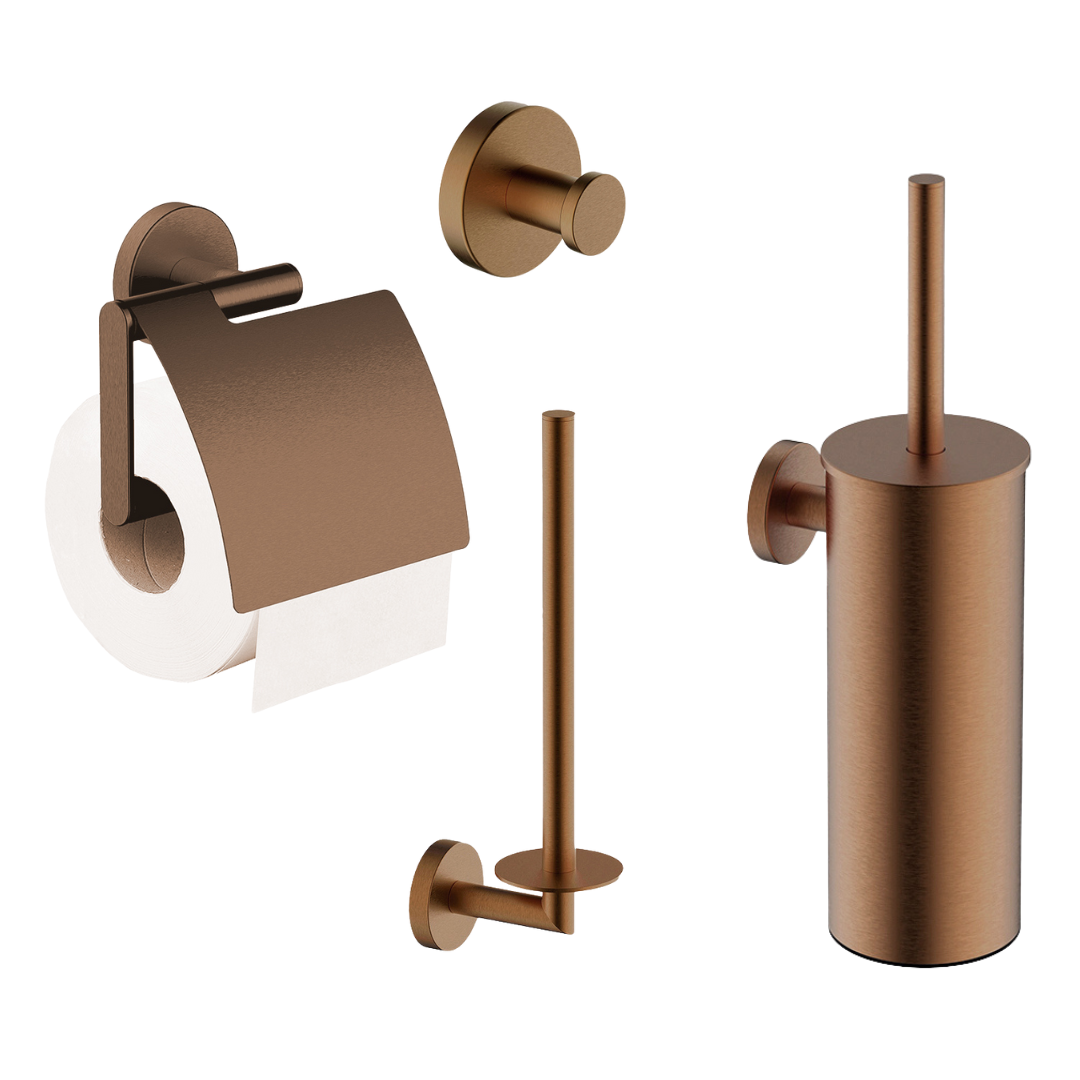 Wiesbaden Alonzo Toilet Accessoires Set Deluxe – Brons Koper