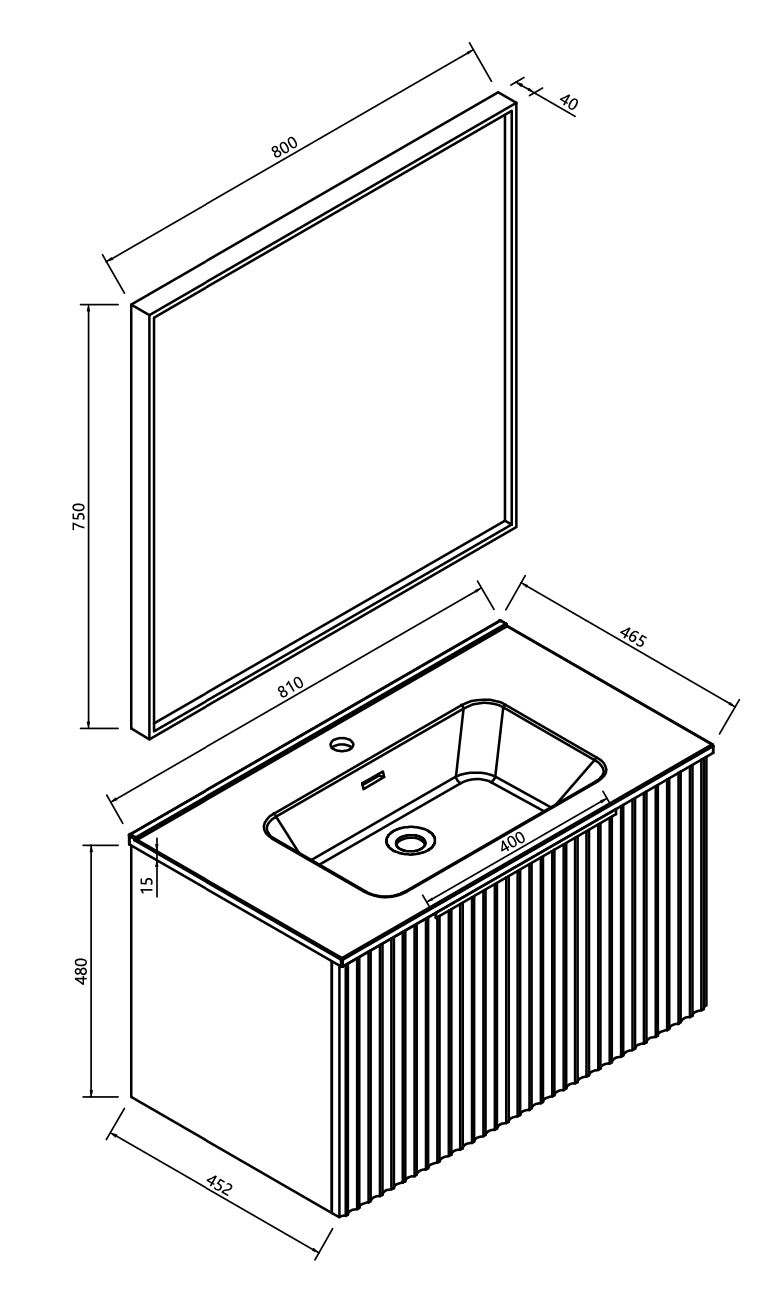 Xellanz Ribbella Badmeubel Compleet Naturel Eik/
