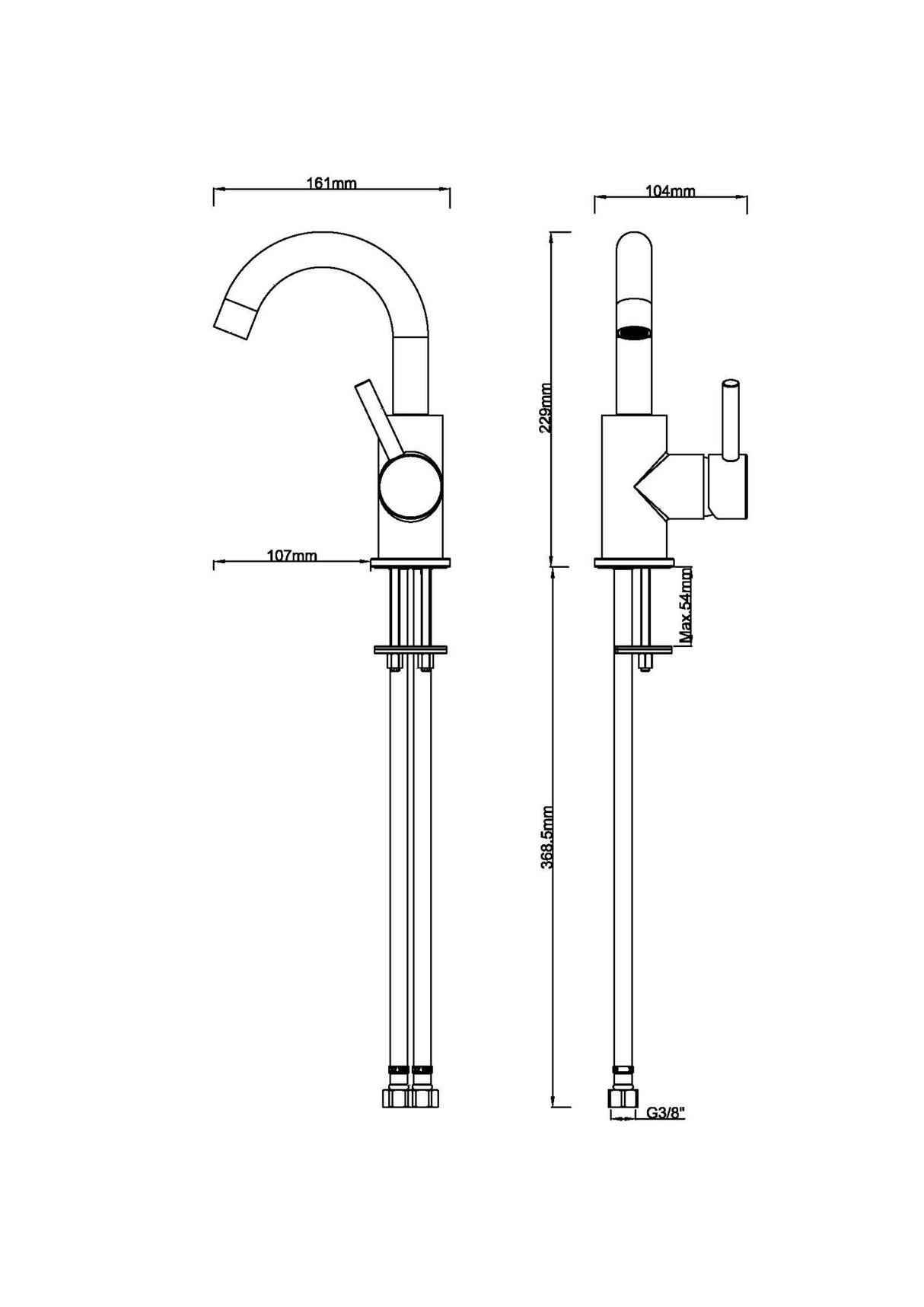 Wiesbaden Caral Opbouw Wastafelkraan Met Draaibare Uitloop