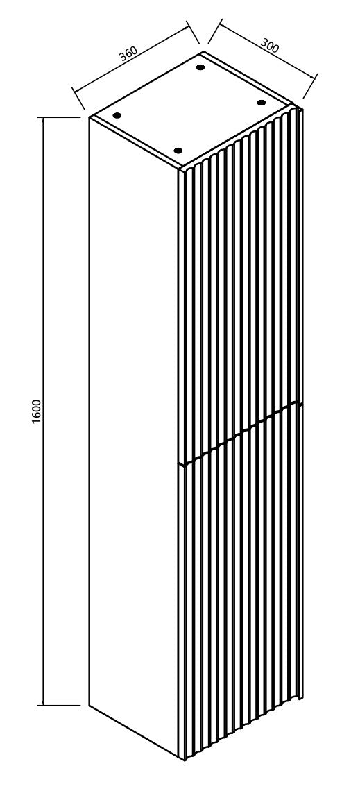 Xellanz Ribbella Kolomkast Met 2 Deuren Naturel Eik