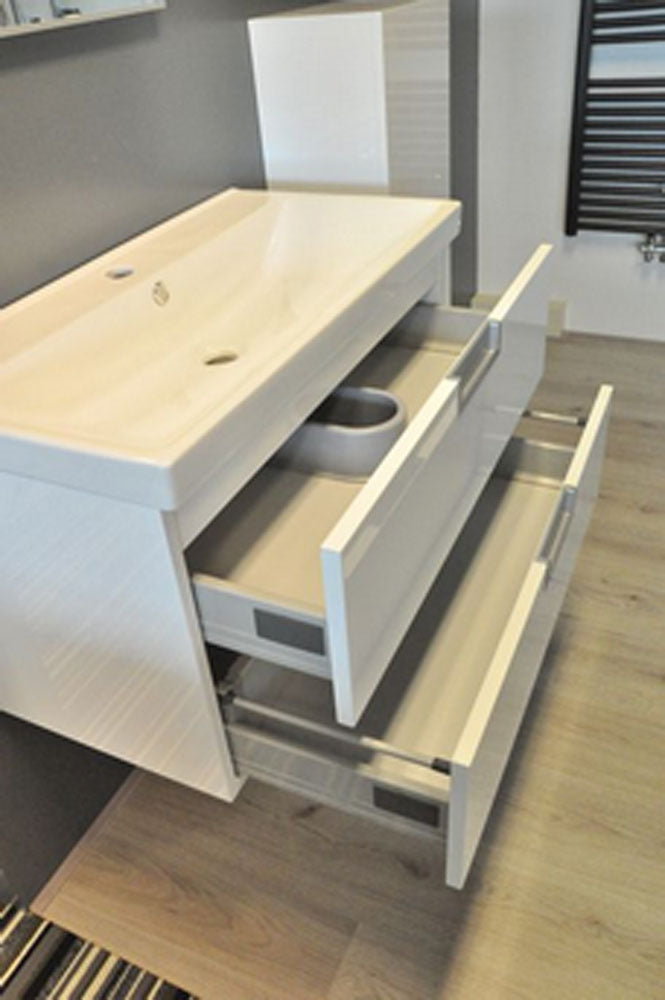 Xellanz Badmeubel 80 +Keramische Wastafel + Spiegel + Zijkast