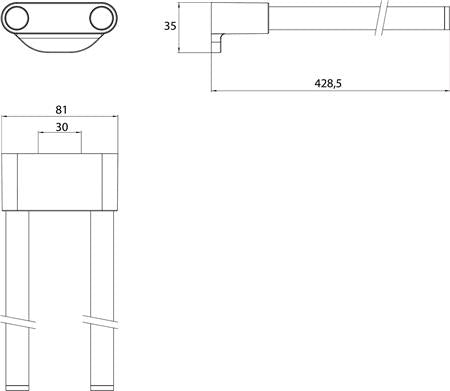 Emco Flow Handdoekhouder 2-Armig Vast 430Mm Chroom