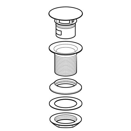 Geberit Afvoerplug Met Vrije Uitloop 11/4”X50Mm