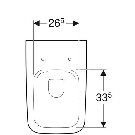 Geberit Icon Square Wcl Diepspoel Gesloten Vorm Rf 54Cm Tect/Wit