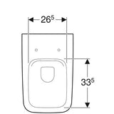 Geberit Icon Square Wcl Diepspoel Gesloten Vorm Rf 54Cm Tect/Wit