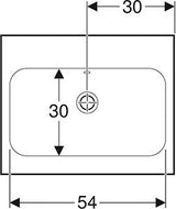 Geberit Icon Light Wastafel 60X48Cm Z/Kraangat M/Overloop Wit