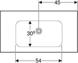 Geberit Icon Light Wastafel 90X48Cm Z/Kr Z/Ol M/Afleg Wit