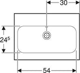 Geberit Icon Light Wastafel 60X42Cm Z/Kraangat M/Overloop Tect/Wit