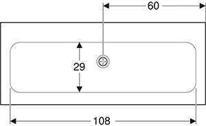 Geberit Icon Meubelwastafel Slim Rim 120X48Cm Z/Kr Z/Ol Wit