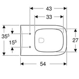 Geberit Renova Plan Wandcloset Diepspoel Rimfree 54Cm Wit