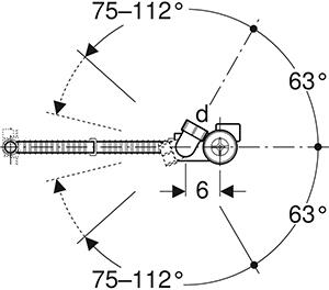 Geberit Badafvoer Draaibediening D52 L=70Cm Tegenstroom: D=40Mm