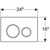 Geberit Bed.pl. Sigma21 Voor 2-Toets-Spoeling