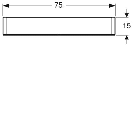 Geberit Option Spiegelkast Twee Deuren 75X70X15Cm Int/Ext Spiegel