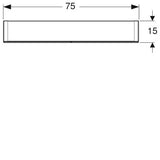 Geberit Option Spiegelkast Twee Deuren 75X70X15Cm Int/Ext Spiegel