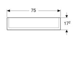 Geberit Option Plus Spiegelkast Twee Deuren 75X70Cm Int/Ext Spiegel