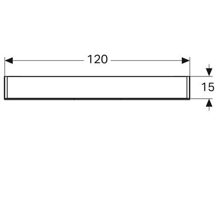 Geberit Option Spiegelkast Met Verlichting Drie Deuren 120X15Cm