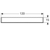 Geberit Option Spiegelkast Met Verlichting Drie Deuren 120X15Cm