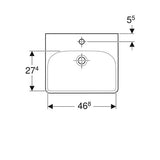 Geberit Smyle Square Fontein 50Cm Wit