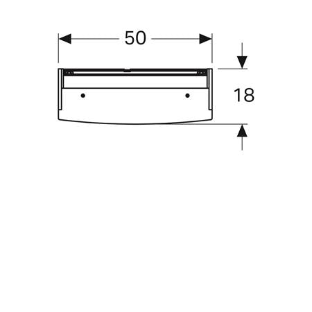 Geberit Option Basic Spiegelkast Twee Deuren 50X14Cm Wit