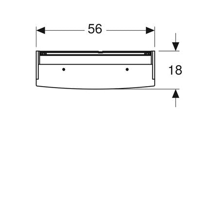 Geberit Option Basic Spiegelkast Twee Deuren 56X14Cm Wit