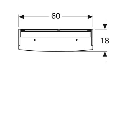 Geberit Option Basic Spiegelkast Twee Deuren 60X14Cm Wit