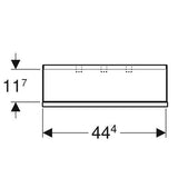 Geberit Smyle Square Planchet 45Cm Poedercoating Mat /Lava