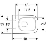 Geberit Smyle Square Compact Wandcloset Diepspoel Verdekt Rimfree