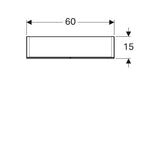 Geberit Option Spiegelkast Twee Deuren 60X70X15Cm Int/Ext Spiegel