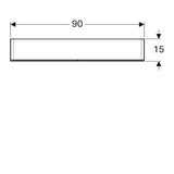 Geberit Option Spiegelkast Twee Deuren 90X70X15Cm Int/Ext Spiegel