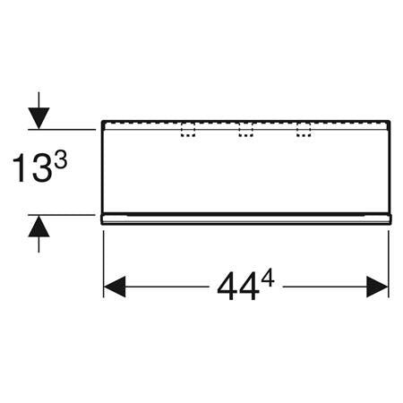 Geberit Acanto Planchet 45Cm Poedercoating Mat/Wit/Wit