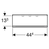 Geberit Acanto Planchet 45Cm Poedercoating Mat/Wit/Wit