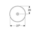 Geberit Variform Opbouwwastafel Rond 40Cm Z/Overloop Tect/Wit