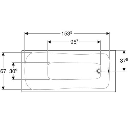 Geberit Renova Rechthoekig Bad 170X75Cm