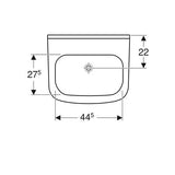 Geberit 300 Basic Wastafel 55X445Cm Z/Kraangat M/Overloop Wit