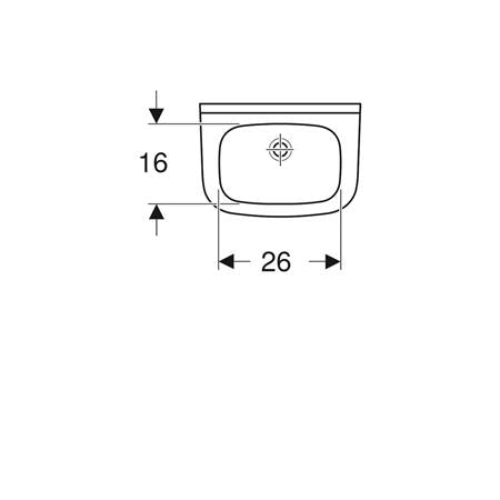 Geberit 300 Basic Fontein 36X25Cm Z/Kraangat M/Overloop Wit