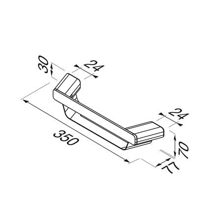 Geesa Shift Douchemand 35 Cm Rvs Geborsteld