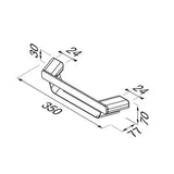 Geesa Shift Douchemand 35 Cm Rvs Geborsteld