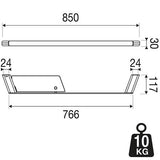 Geesa Shift Handdoekrek Chroom Planchet Van Transparant Glas