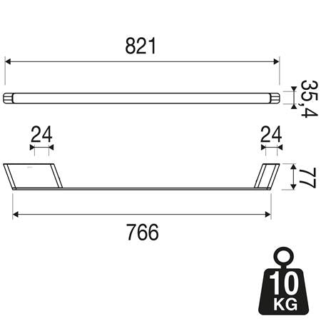 Geesa Shift Handdoekrek Planchet Chroom