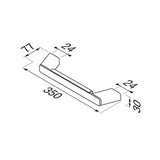 Geesa Shift Badgreep 30 Cm Rvs Geborsteld