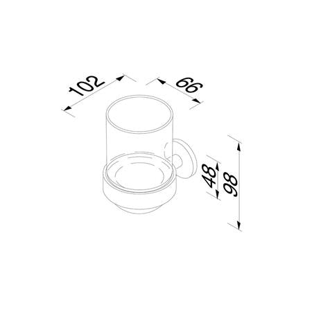 Geesa Nemox Glashouder Met Glas Goud Geborsteld