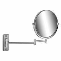 Geesa Mirror Scheerspiegel Rond Chroom - 2-Armig Normaal En 3X Vergrotend