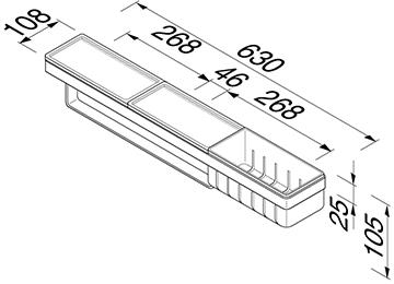 Geesa Frame Planchet Met Handdoekhouder En Douchemand Zwart / Chroom