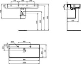 Ideal Standard Strada Ii Wastafel 1000X430X170Mm Met 2X 1 Kraang Met Ol Gesl Gl Wit