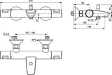 Ideal Standard Ceratherm T25 Bad/Douchethermostaat Chroom