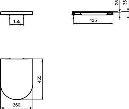 Ideal Standard Blend Curve Zitting En Deksel Wrapover Softclose Afneembaar Wit