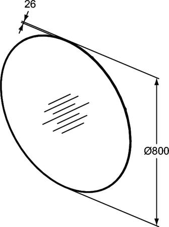 Ideal Standard Conca Spiegel Rond Ø80Cm Met Led Sfeerverlichting