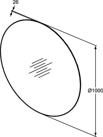 Ideal Standard Conca Spiegel Rond Ø100Cm Met Led Sfeerverlichting