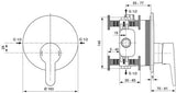 Ideal Standard Ceraplus 2 Douchemengkraan Opbouwdeel Chroom