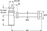 Ideal Standard Design Sifon Verlengd 1 1/4&quot; Ø32 Mm Chroom